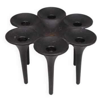 Holmgren illums bolighus, cast Iron candle holder 1960s Denmark