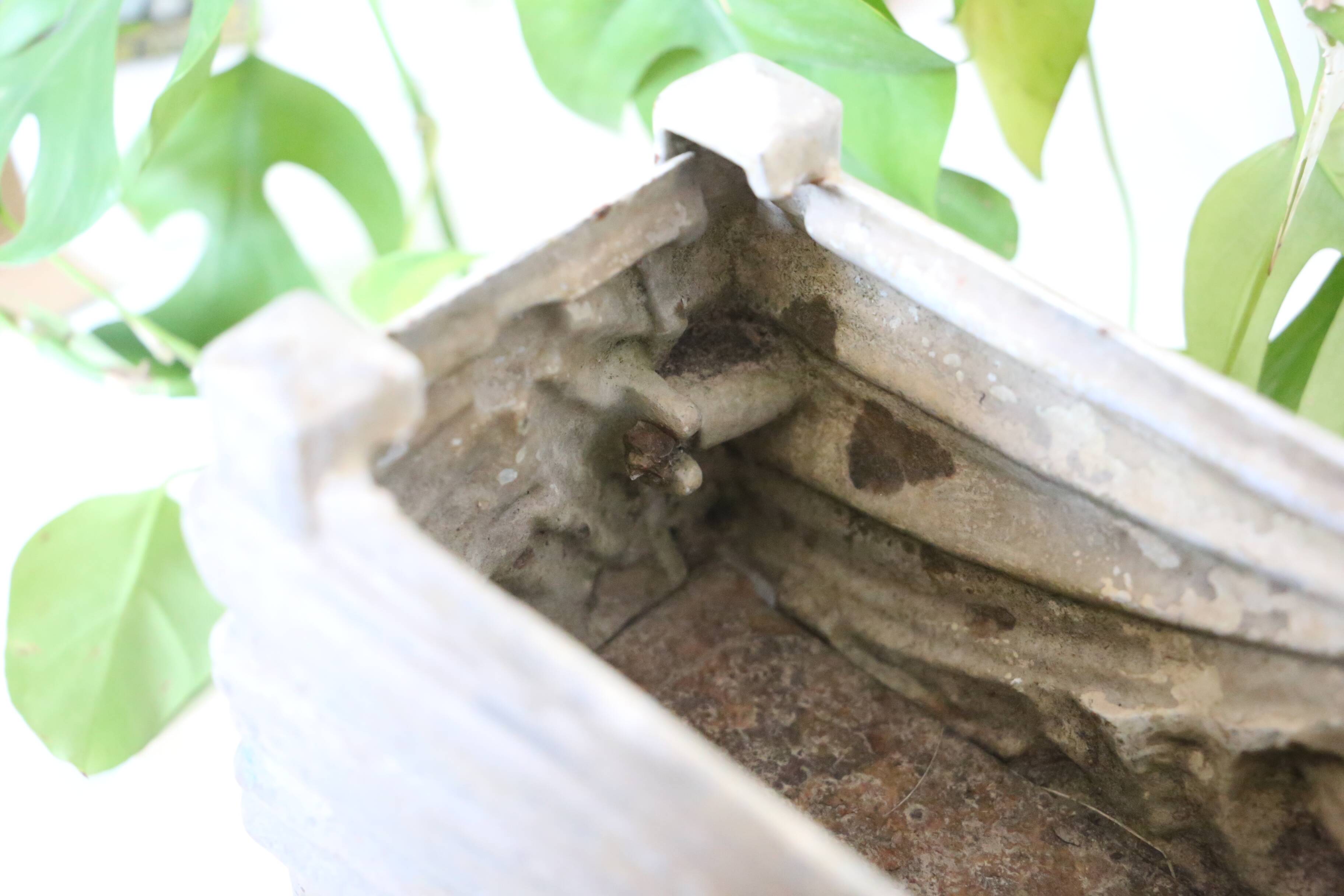 Art deco cast iron planter