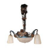 Glass pase hanging signed Muller brothers