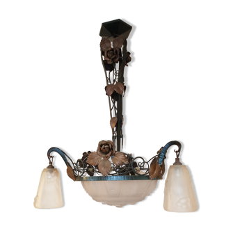 Glass pase hanging signed Muller brothers