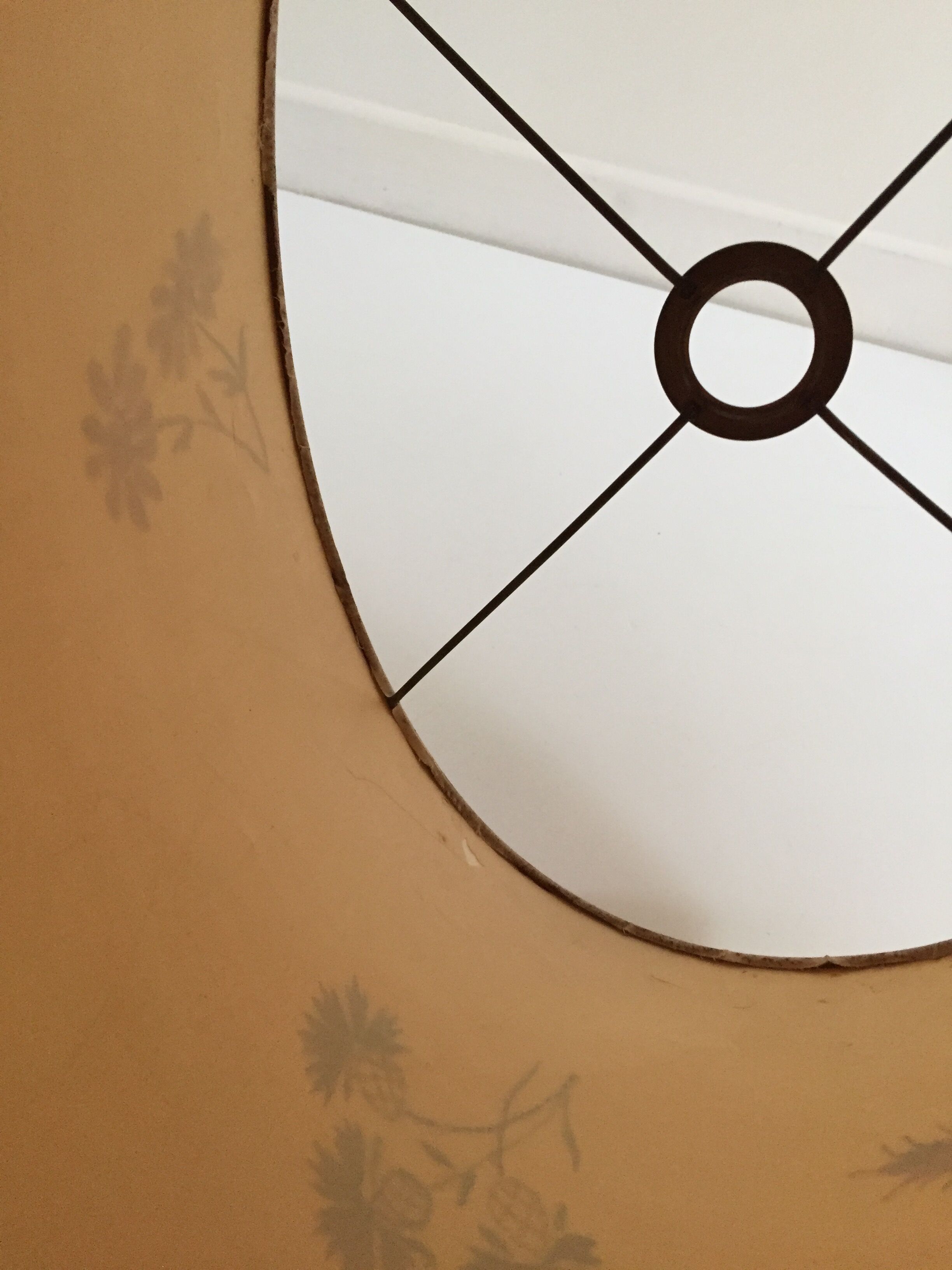 Handmade vintage oval lampshade