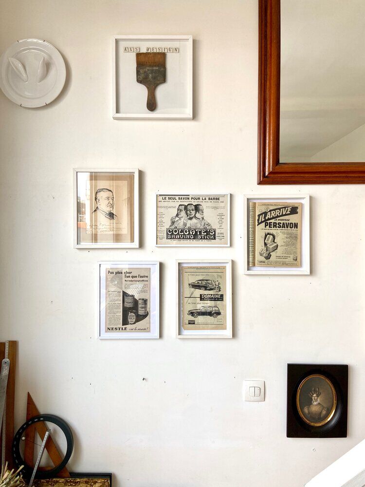 Framed Colgate advertising poster