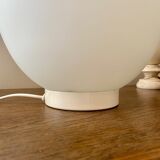White opaline egg table lamp