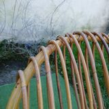 Rocking-chair in rattan and bamboo from the 60/70