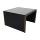 Wood , leather and glass coffee table by Walter Knoll , Germany 1970’s