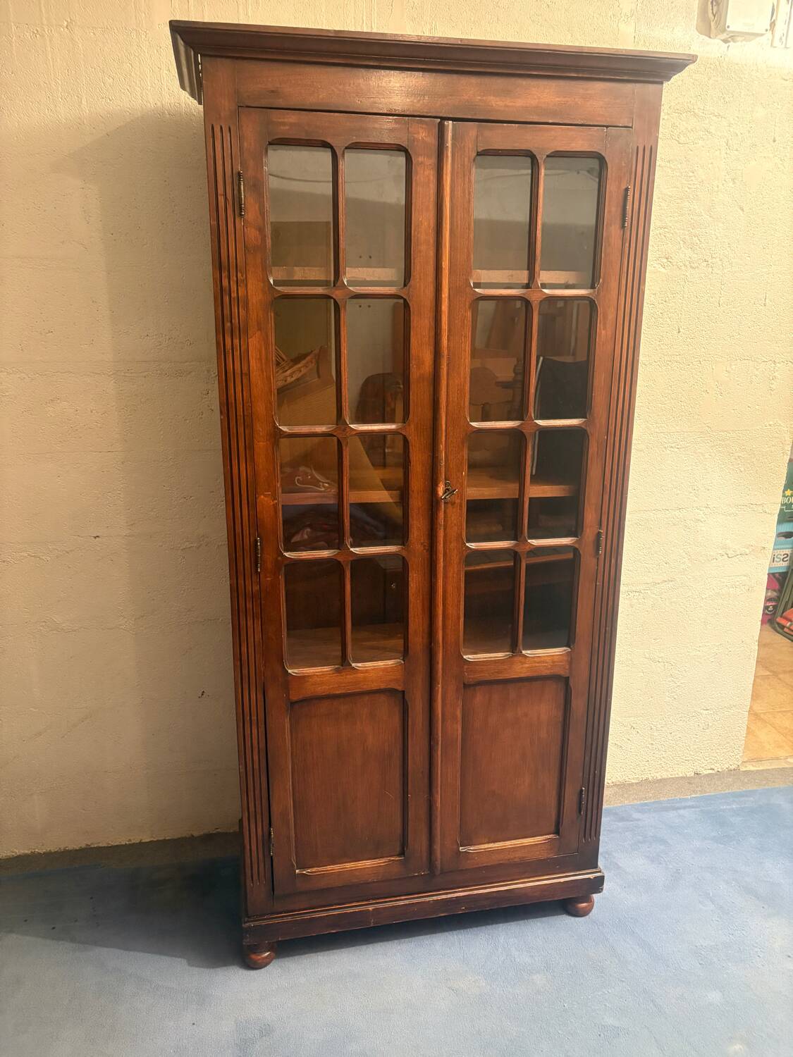 Antique glass dresser