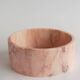 Cylindrical bowl in pink marble