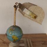 American Mappemonde lamp signed 50s