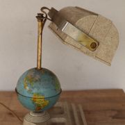 American Mappemonde lamp signed 50s