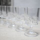 Series of 6 vintage walking glasses