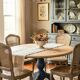 Extendable round table with central leg – Chic country spirit