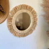 Miroir en raphia