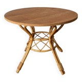 Round rattan table
