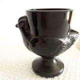 Vintage chicken shells in black opaline