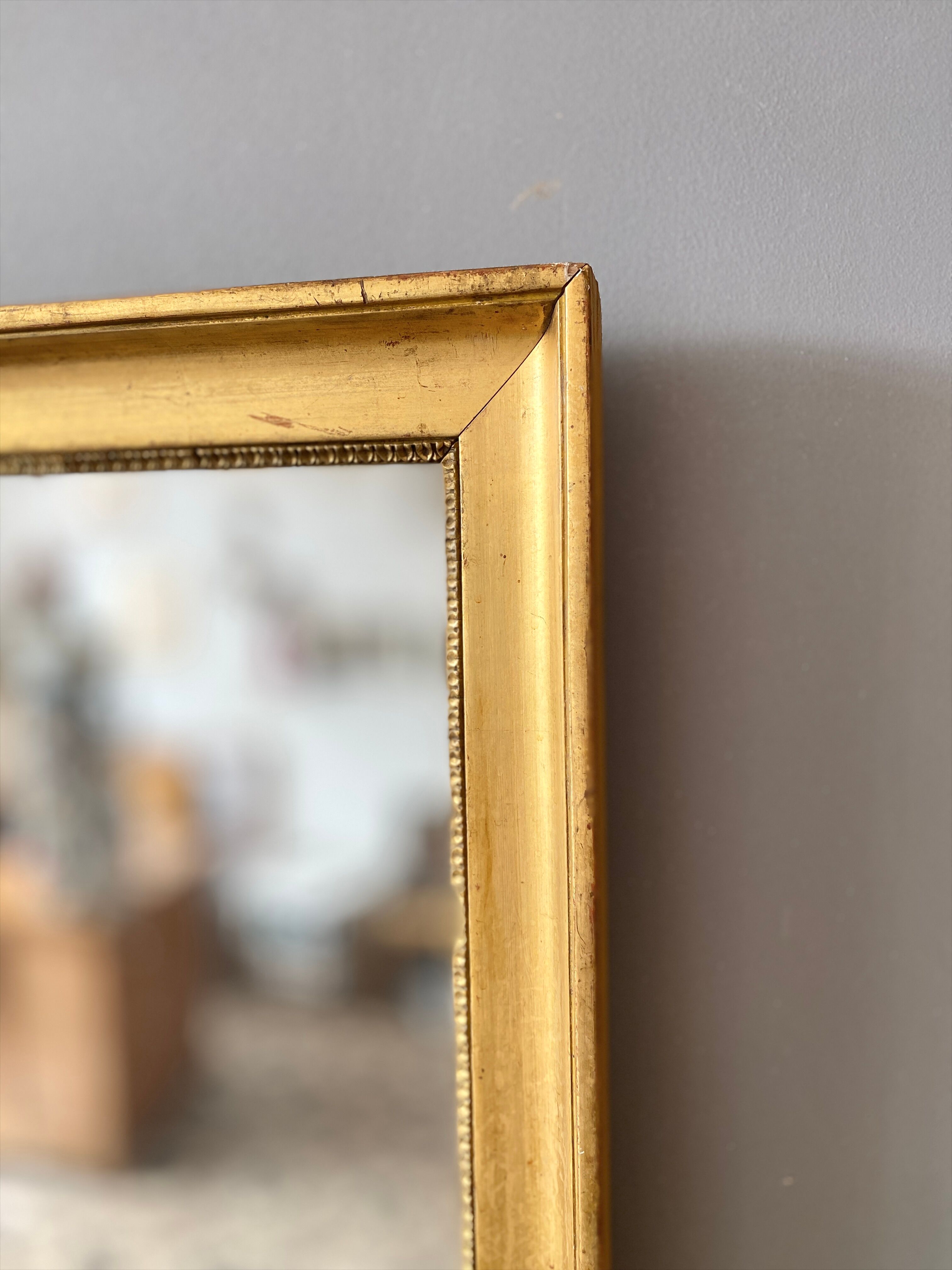 Miroir ancien bois doré