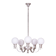 Art Deco Chandelier in Nickel, Steel and Opaline Glass, Czech, 1920s