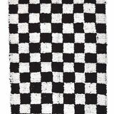 Checkered Moroccan Runner Rug 69x295Cm