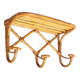 Vintage rattan coat rack with shelf