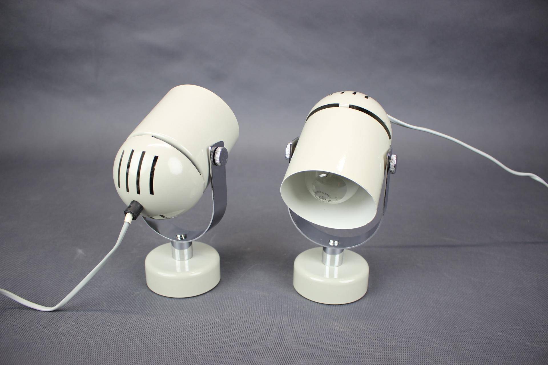 Pair of Mid-Century Wall Lamps by Stanislav Indra, Czechoslovakia, 1970s
