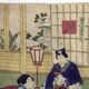 The Fisherman & Tea Ceremony. Duo of Japanese prints on rice paper.