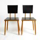 Two rare demountable plywood chairs by Axel Kufus model Stöcke for Atoll