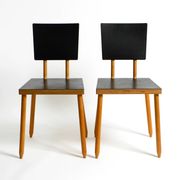 Two rare demountable plywood chairs by Axel Kufus model Stöcke for Atoll