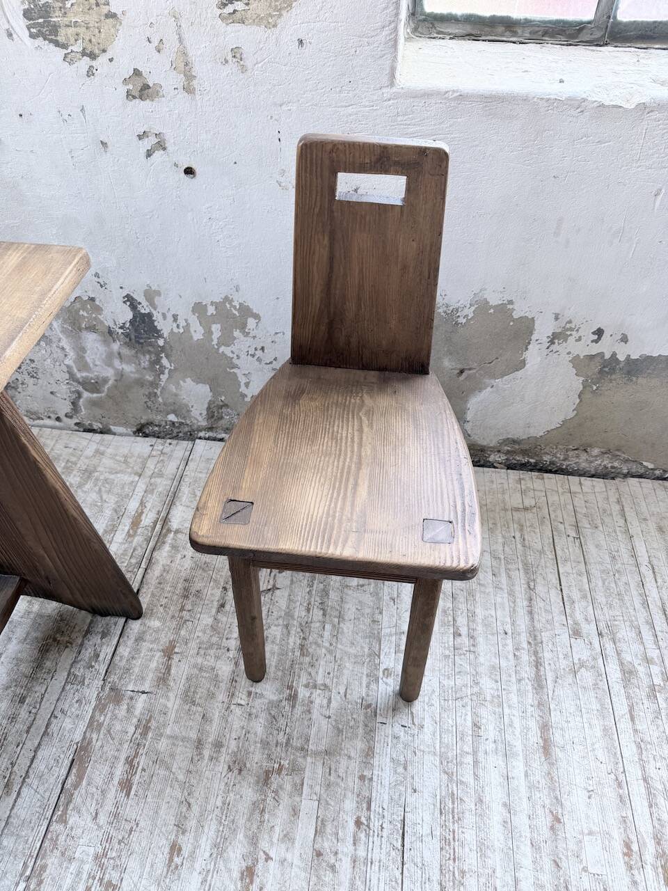 Brutalist office chair set from the 1950s.