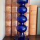 Vase vintage en verre bleu cobalt
