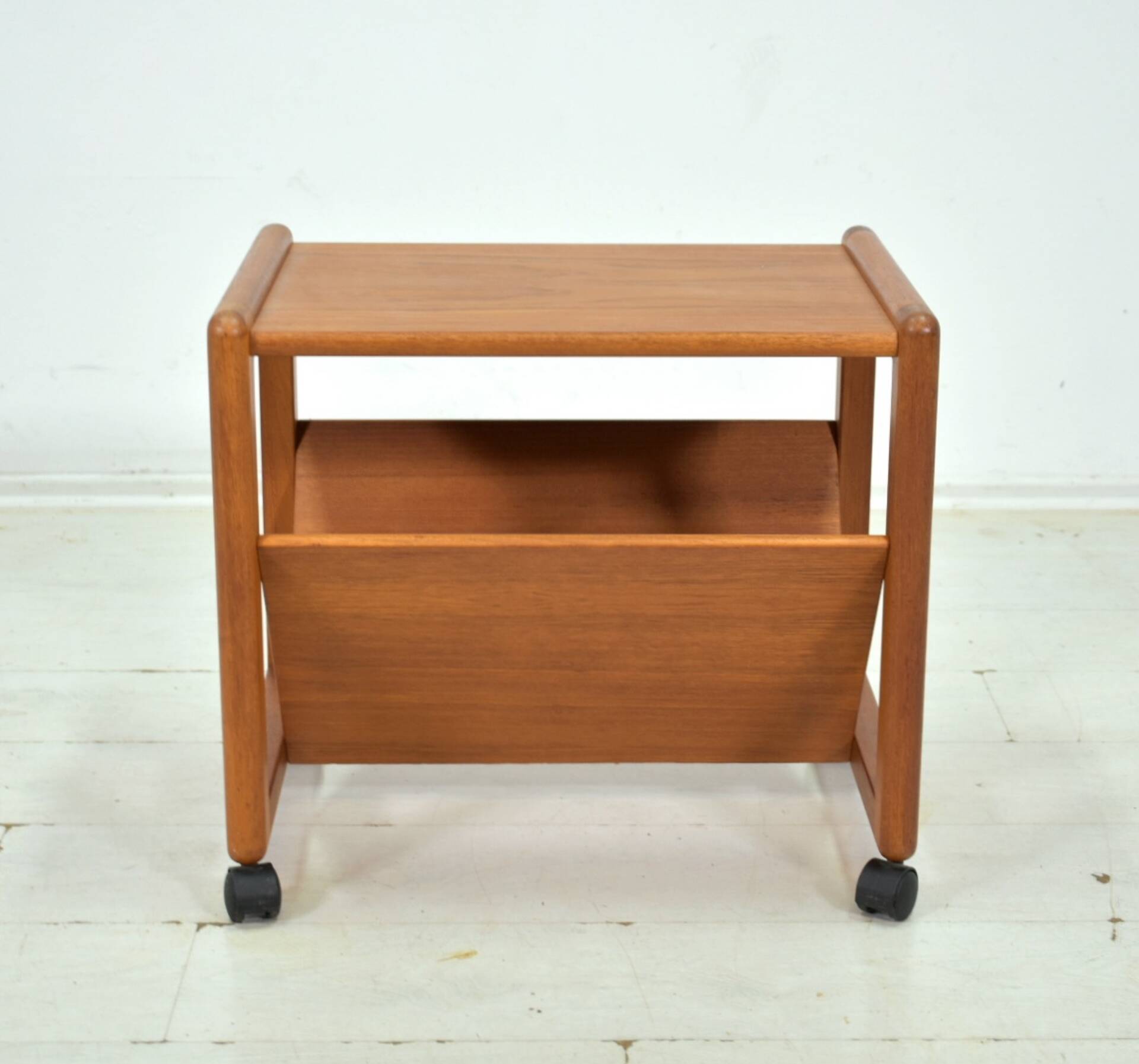 Aksel Kjersgaard Newspaper rack 1960s teak side table Danish Vintage