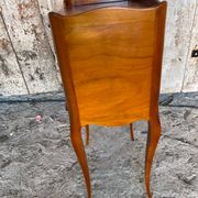Antique nightstand louis xv style wood drawer + vintage case