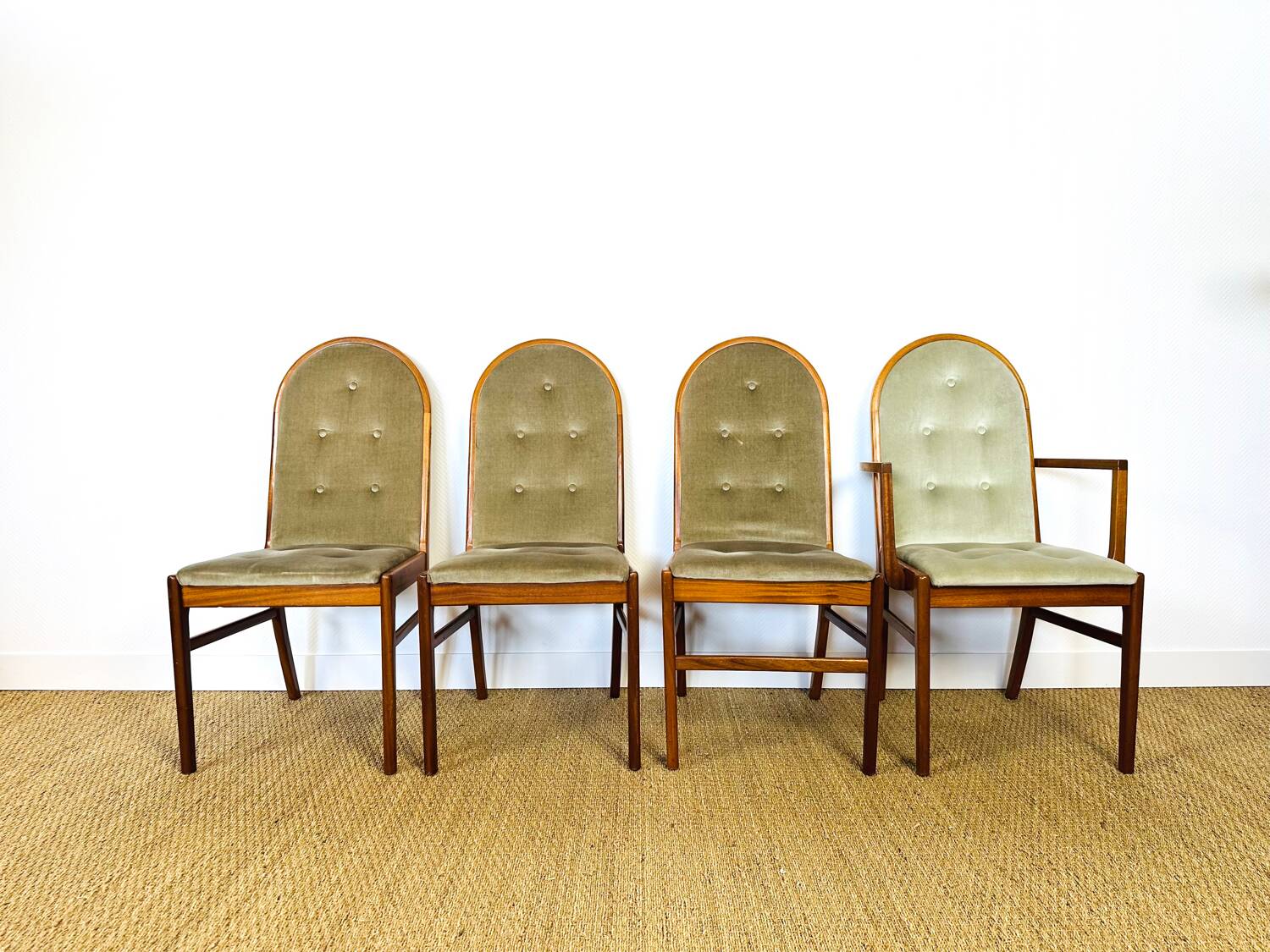 4 chaises vintage 1960