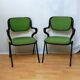 Pair of green armchairs Models Vertebra by Giancarlo Piretti for Castelli 1976