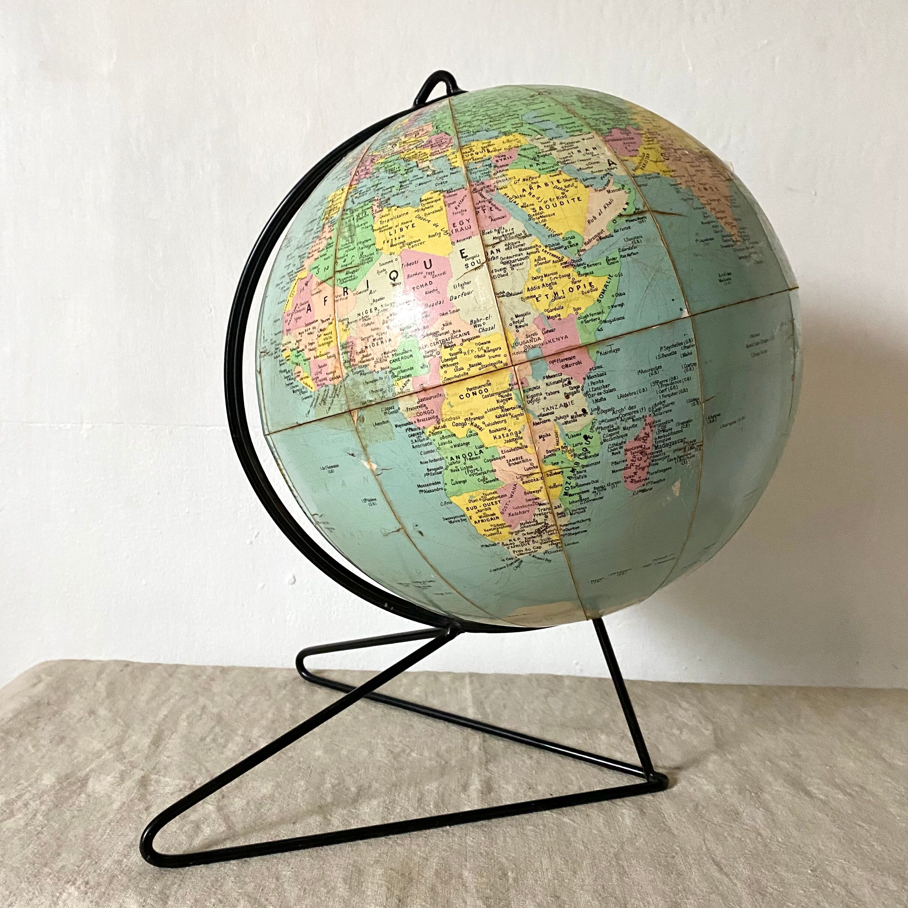 Vintage globe Girard and Barrère 50s