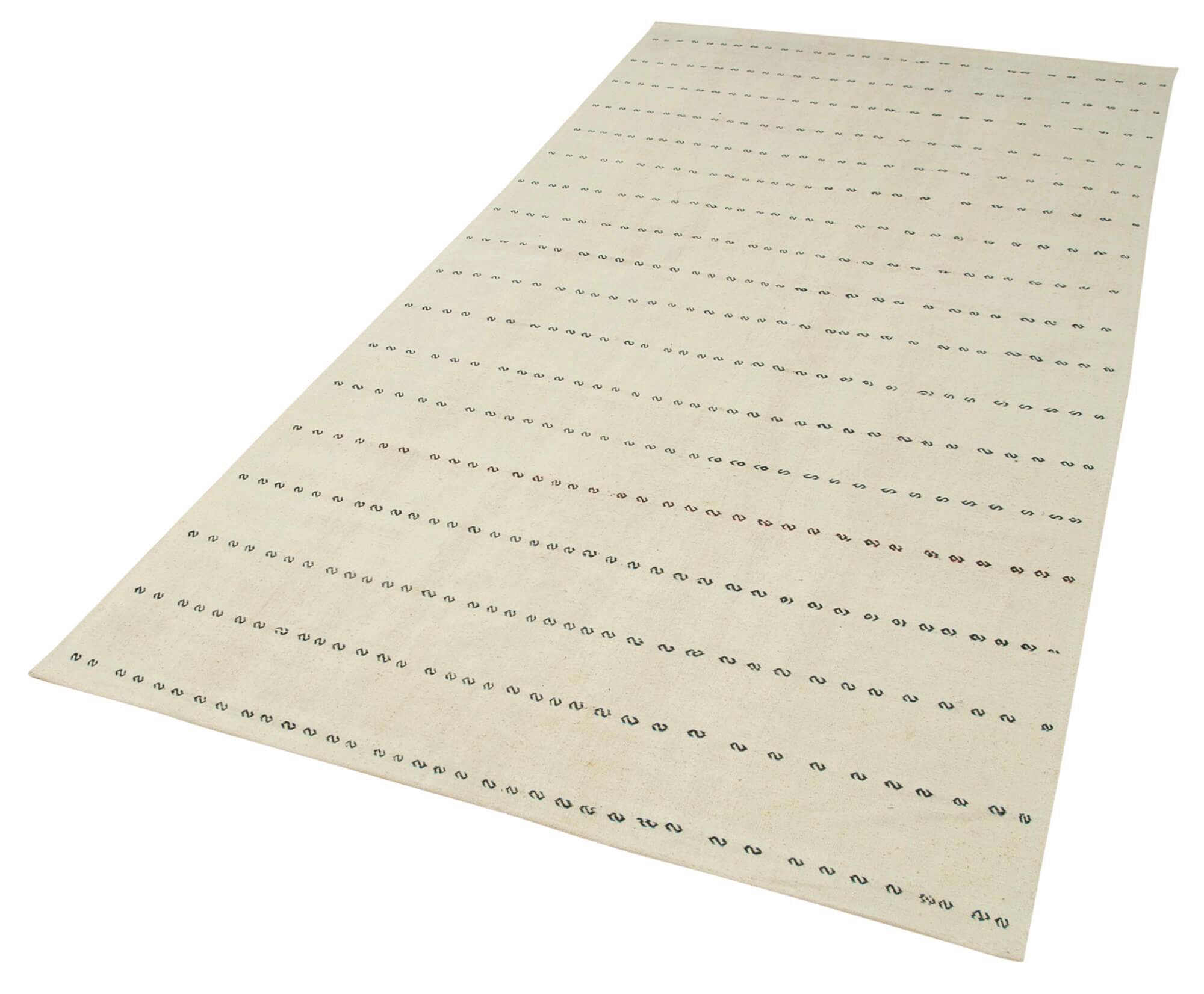 Turkish Handmade Vintage Anatolian Kilim 136 cm x 300 cm