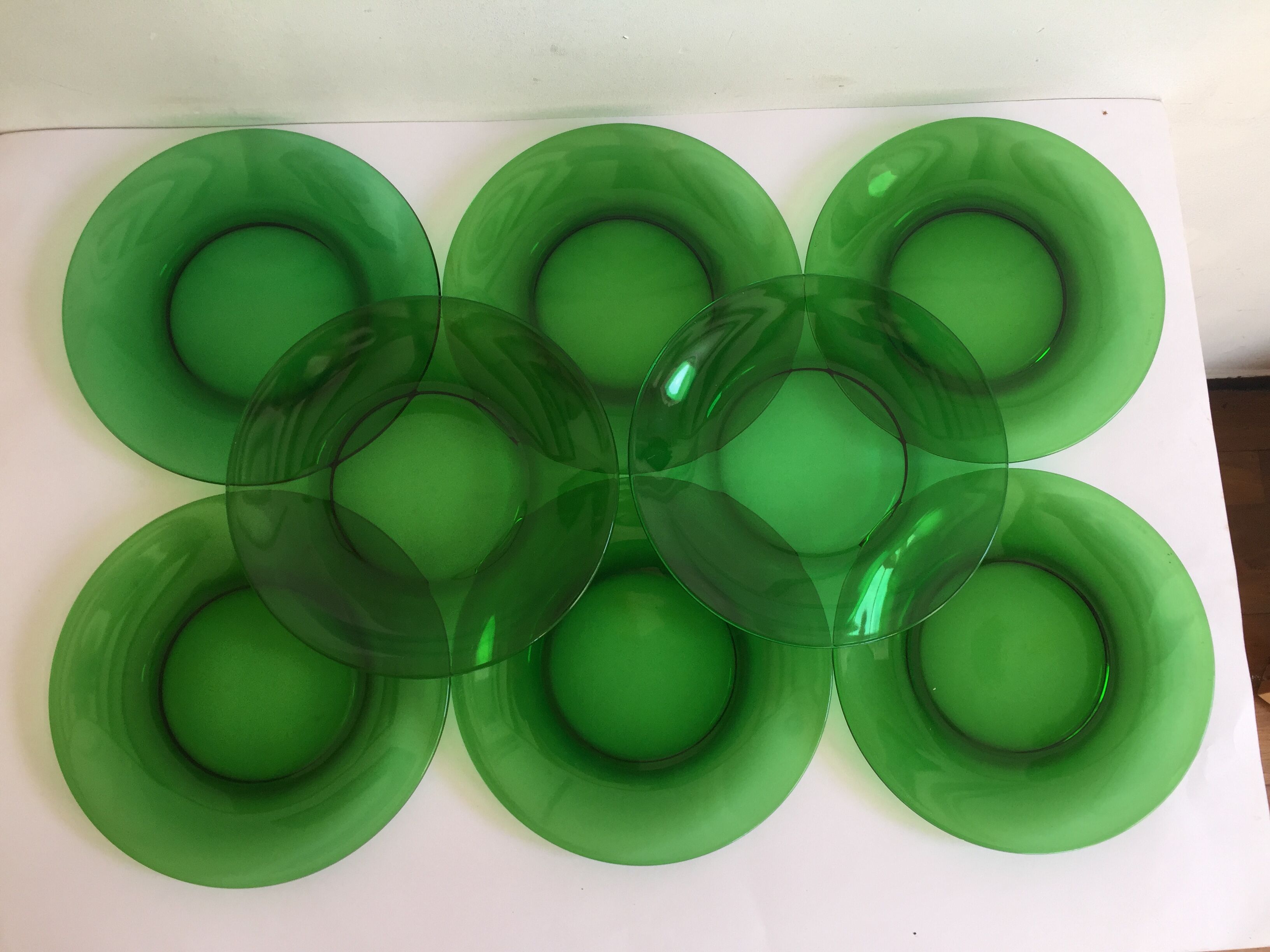 8 vintage dessert plates