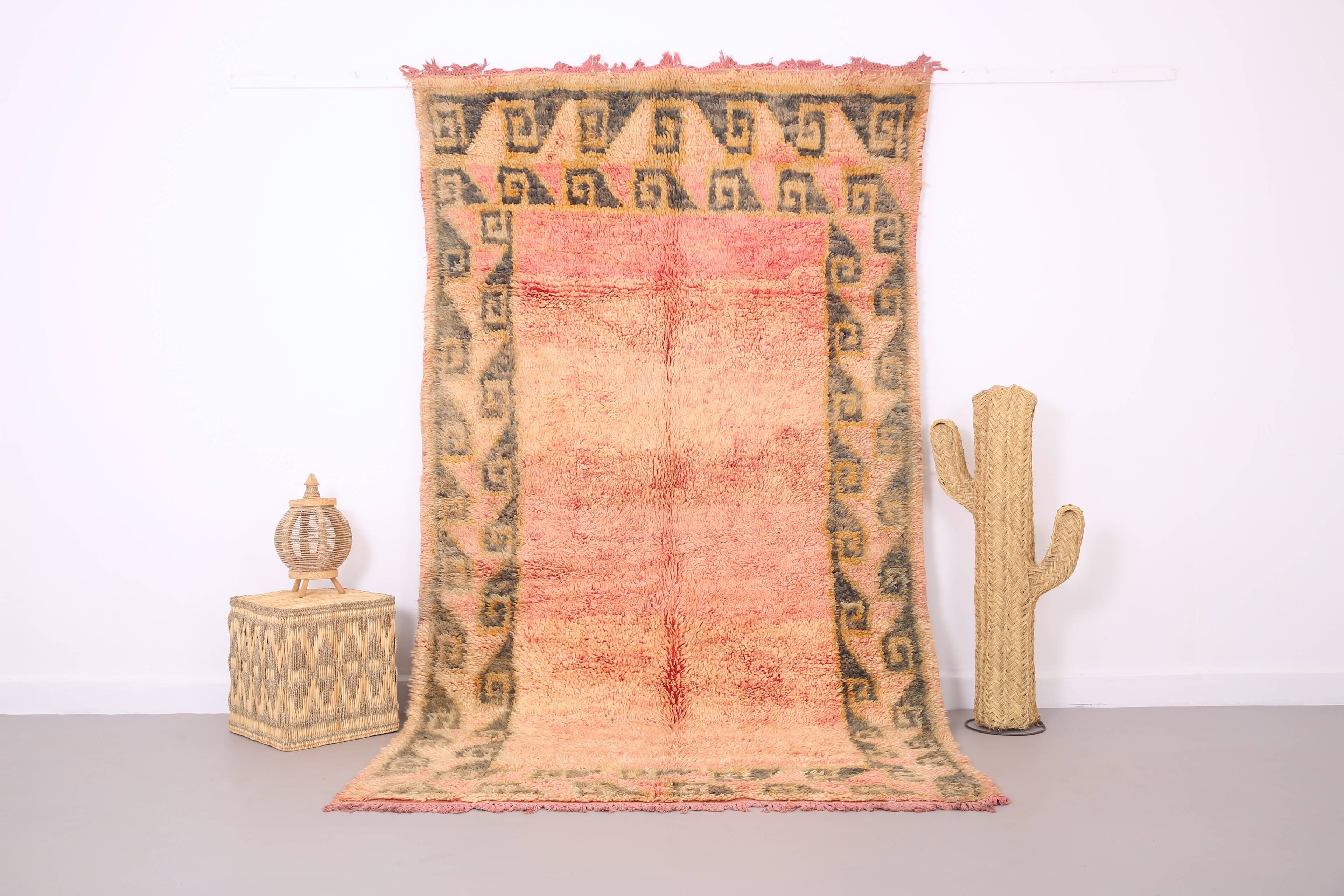 Vintage Moroccan Rug 157 x 274 cm - Peach Handmade Moroccan Rug - Wool Rug