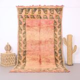 Vintage Moroccan Rug 157 x 274 cm - Peach Handmade Moroccan Rug - Wool Rug