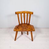 Swedish folk art chair from the 19th century with highly decorative forms.