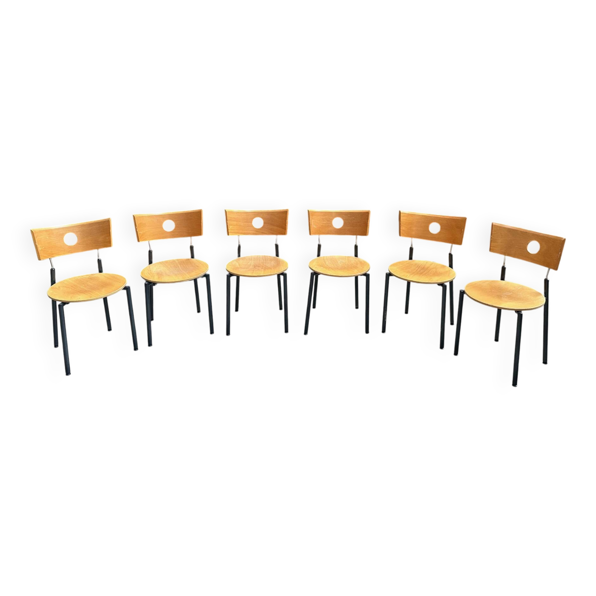 Suite de 6 chaises Années 80