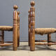 Chaises pour enfants brutalistes de Charles Dudouyt (attribuées), ensemble de 2, années 1960.