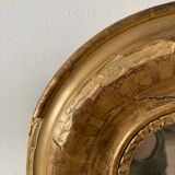 Miroir Louis Philippe ancien doré - 143x96cm