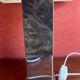 Vintage table lamp – marble and chrome metal base