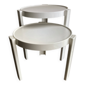 Paire de tables basses gigogne space age design italien  1960 Kastilia