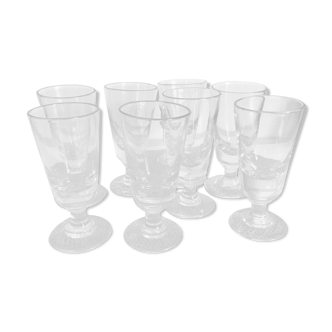 Lot de 6 verres bistrot années 1900