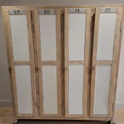 Wooden changing rooms
