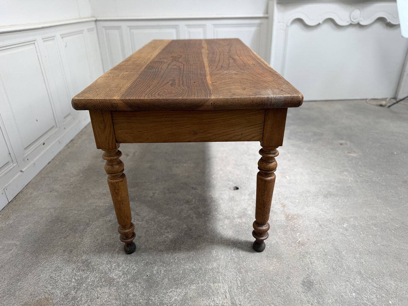 Solid oak work table 1960s