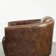 Cow leather armchair in Aviator design with patina and a warm appearance