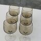 6 medium-sized wine glasses, two-tone, vintage France 1970