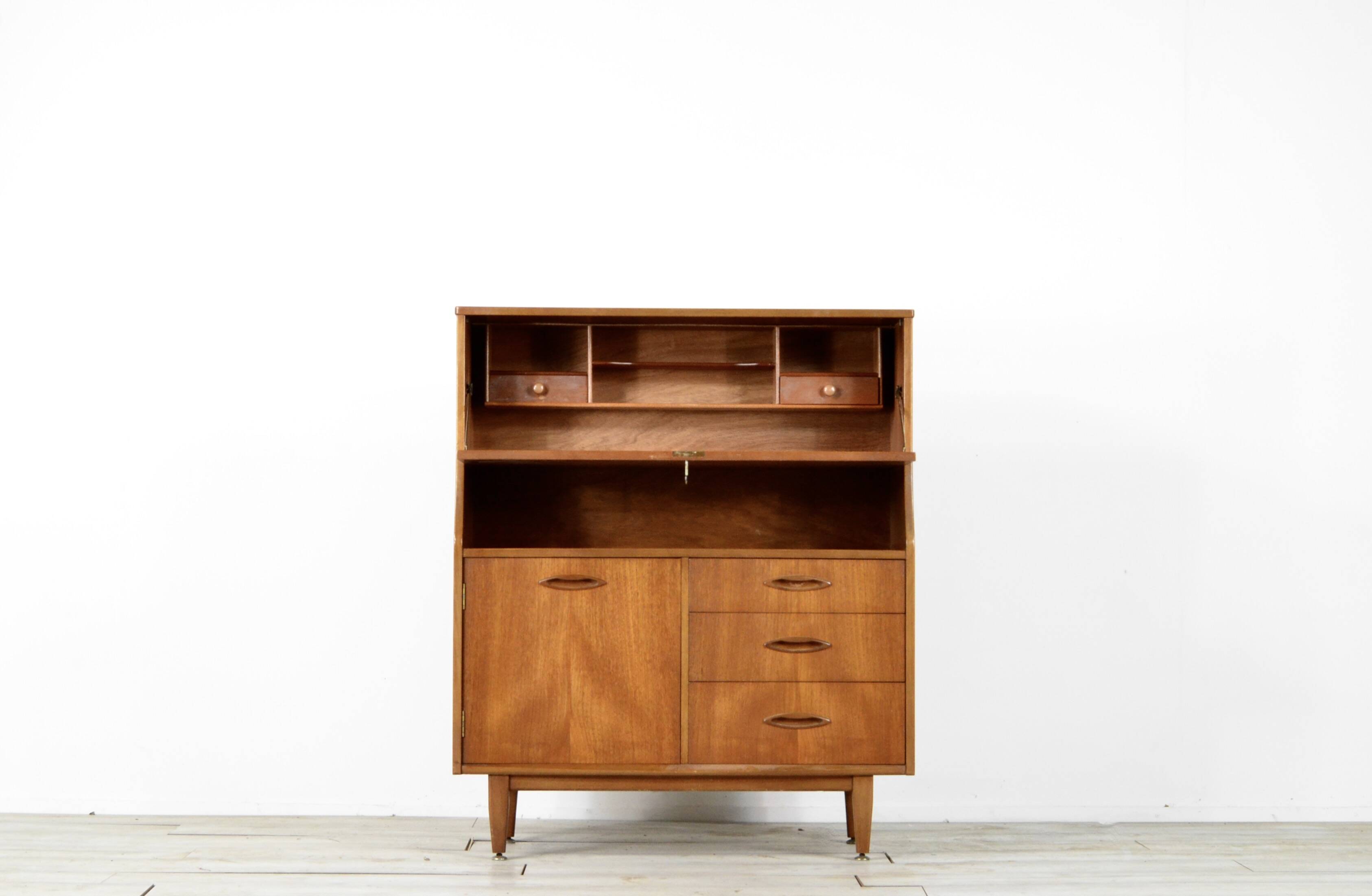 Vintage 'Jentique' Danish Style Teak Bureau / Sideboard / Cabinet. Delivery