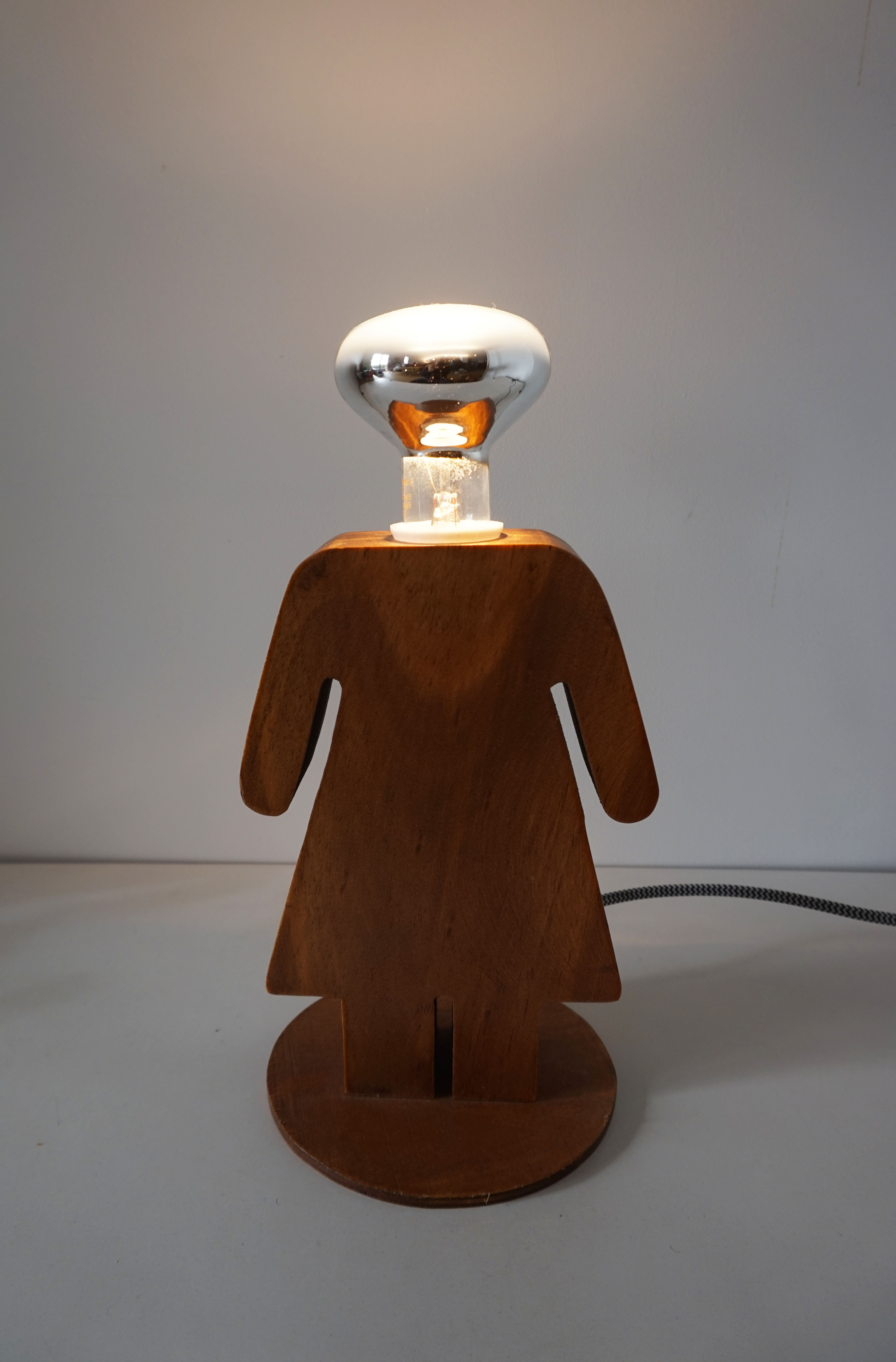 Vintage wooden lamp silhouette